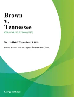 brown v. tennessee imagen de la portada del libro