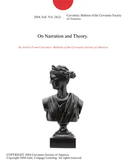 on narration and theory. book cover image