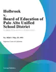 Holbrook V. Board Of Education Of Palo Alto Unified School District sinopsis y comentarios
