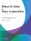 Robert D. Klein v. Mary Avalon Klein synopsis, comments