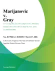 Marijanovic v. Gray synopsis, comments