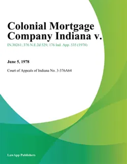 colonial mortgage company indiana v. imagen de la portada del libro