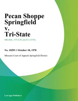 pecan shoppe springfield v. tri-state imagen de la portada del libro