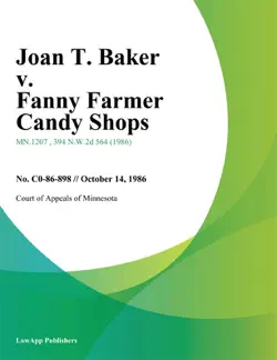 joan t. baker v. fanny farmer candy shops book cover image