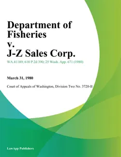 department of fisheries v. j-z sales corp. book cover image