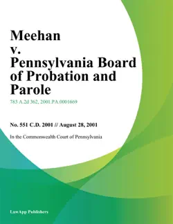 meehan v. pennsylvania board of probation and parole imagen de la portada del libro