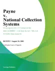 Payne V. National Collection Systems synopsis, comments