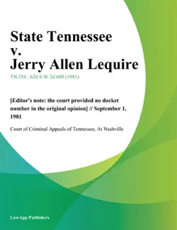 state tennessee v. jerry allen lequire book cover image