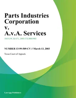 parts industries corporation v. a.v.a. services book cover image