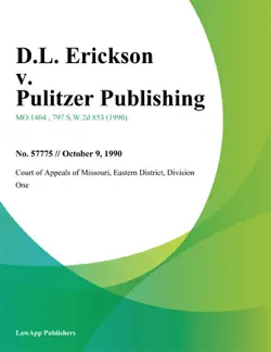 d.l. erickson v. pulitzer publishing book cover image