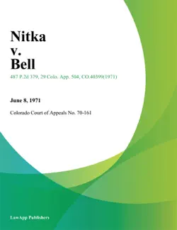 nitka v. bell book cover image