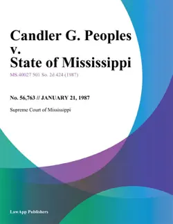 candler g. peoples v. state of mississippi imagen de la portada del libro