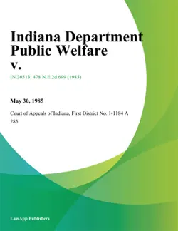 indiana department public welfare v. book cover image