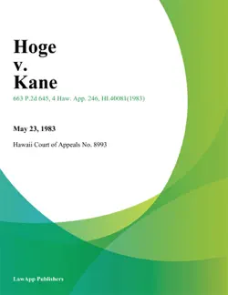 hoge v. kane book cover image