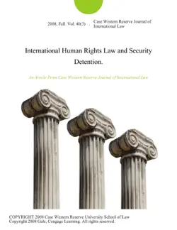 international human rights law and security detention. imagen de la portada del libro
