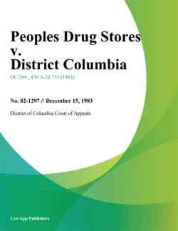 peoples drug stores v. district columbia imagen de la portada del libro