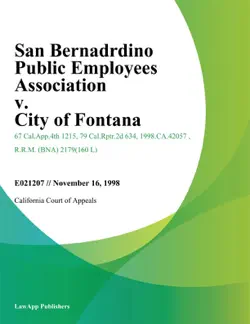 san bernadrdino public employees association v. city of fontana book cover image
