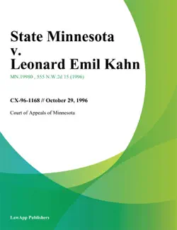 state minnesota v. leonard emil kahn imagen de la portada del libro