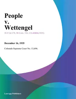 people v. wettengel book cover image