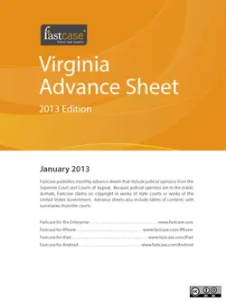 virginia advance sheet january 2013 book cover image