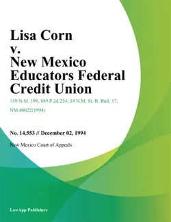 lisa corn v. new mexico educators federal credit union book cover image