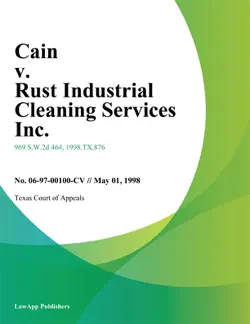 cain v. rust industrial cleaning services inc. imagen de la portada del libro