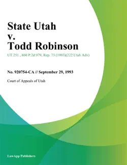 state utah v. todd robinson imagen de la portada del libro