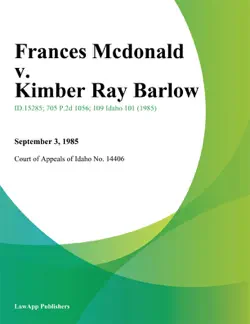 frances mcdonald v. kimber ray barlow book cover image