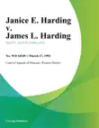 Janice E. Harding v. James L. Harding sinopsis y comentarios