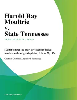 harold ray moultrie v. state tennessee book cover image