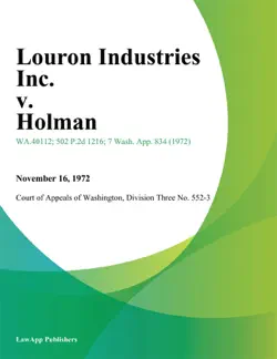 louron industries inc. v. holman book cover image