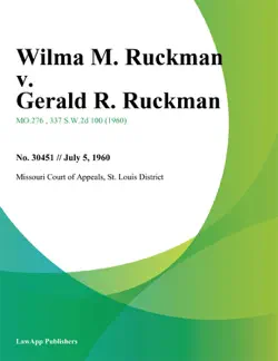 wilma m. ruckman v. gerald r. ruckman book cover image