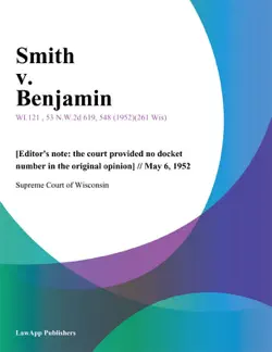 smith v. benjamin book cover image