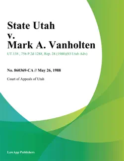 state utah v. mark a. vanholten book cover image