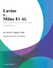 Lavine v. Milne Et Al. sinopsis y comentarios