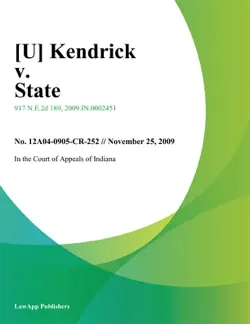 kendrick v. state imagen de la portada del libro