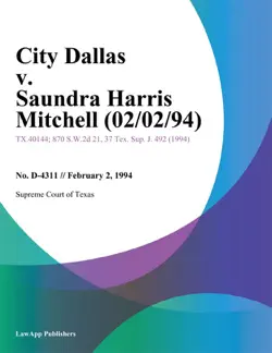 city dallas v. saundra harris mitchell imagen de la portada del libro