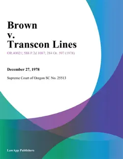 brown v. transcon lines book cover image