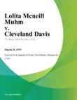 Lolita Mcneill Muhm v. Cleveland Davis synopsis, comments