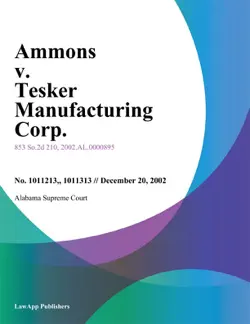 ammons v. tesker manufacturing corp. book cover image