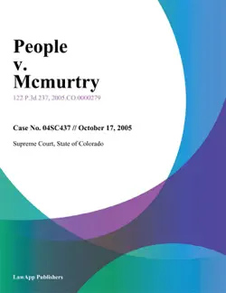 people v. mcmurtry imagen de la portada del libro