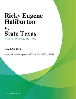 ricky eugene haliburton v. state texas imagen de la portada del libro