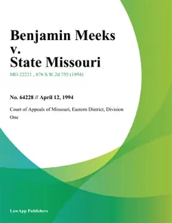 benjamin meeks v. state missouri book cover image