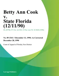 betty ann cook v. state florida book cover image