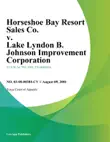 Horseshoe Bay Resort Sales Co. v. Lake Lyndon B. Johnson Improvement Corporation synopsis, comments