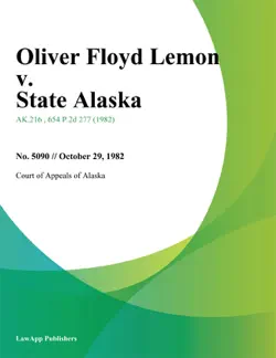 oliver floyd lemon v. state alaska book cover image