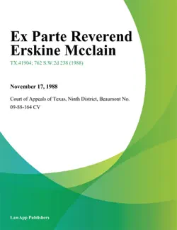 ex parte reverend erskine mcclain book cover image