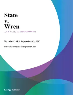 state v. wren imagen de la portada del libro