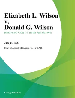 elizabeth l. wilson v. donald g. wilson book cover image