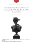 Generating Feminine Discourse in Boccaccio's Decameron: The "Valle Delle Donne" As Julia Kristeva's Chora. sinopsis y comentarios